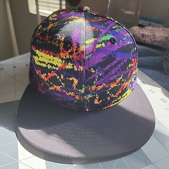 Quanhaigou Adjustable Snapback Hat Unisex Hip Hop/Paint Splatter Baseball Cap - Picture 6 of 10
